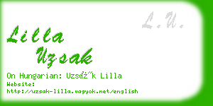 lilla uzsak business card